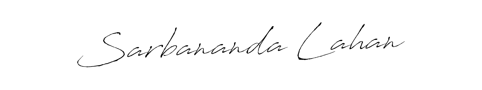 How to make Sarbananda Lahan name signature. Use Antro_Vectra style for creating short signs online. This is the latest handwritten sign. Sarbananda Lahan signature style 6 images and pictures png