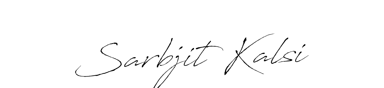 Create a beautiful signature design for name Sarbjit Kalsi. With this signature (Antro_Vectra) fonts, you can make a handwritten signature for free. Sarbjit Kalsi signature style 6 images and pictures png