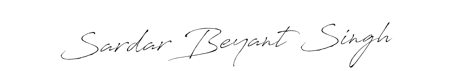 Create a beautiful signature design for name Sardar Beyant Singh. With this signature (Antro_Vectra) fonts, you can make a handwritten signature for free. Sardar Beyant Singh signature style 6 images and pictures png