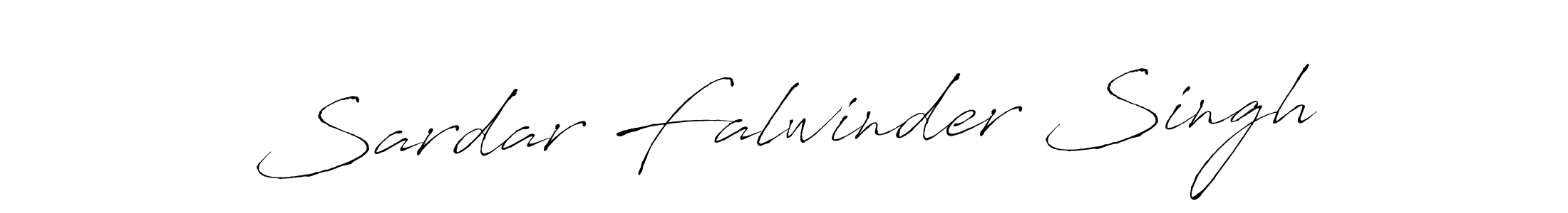 How to make Sardar Falwinder Singh name signature. Use Antro_Vectra style for creating short signs online. This is the latest handwritten sign. Sardar Falwinder Singh signature style 6 images and pictures png