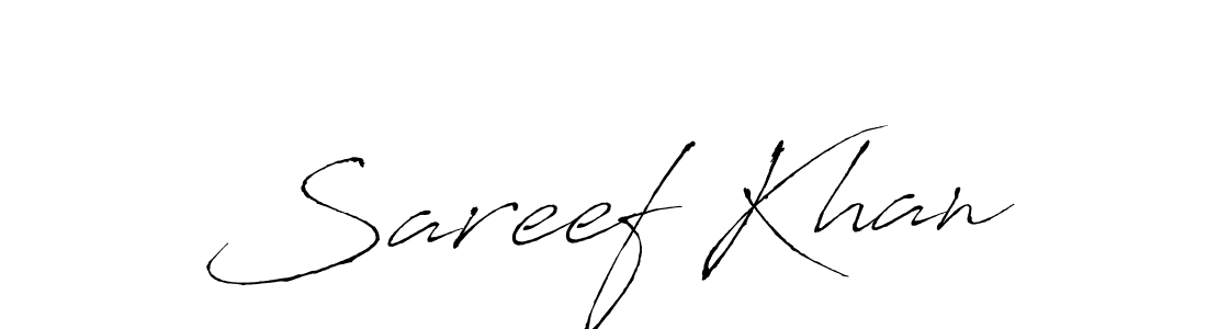 Sareef Khan stylish signature style. Best Handwritten Sign (Antro_Vectra) for my name. Handwritten Signature Collection Ideas for my name Sareef Khan. Sareef Khan signature style 6 images and pictures png