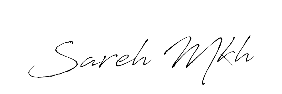 Make a beautiful signature design for name Sareh Mkh. With this signature (Antro_Vectra) style, you can create a handwritten signature for free. Sareh Mkh signature style 6 images and pictures png