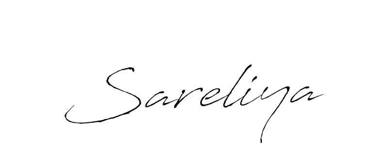 Create a beautiful signature design for name Sareliya. With this signature (Antro_Vectra) fonts, you can make a handwritten signature for free. Sareliya signature style 6 images and pictures png