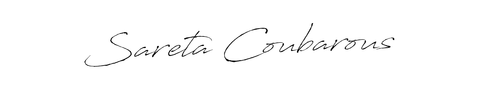 Make a beautiful signature design for name Sareta Coubarous. With this signature (Antro_Vectra) style, you can create a handwritten signature for free. Sareta Coubarous signature style 6 images and pictures png