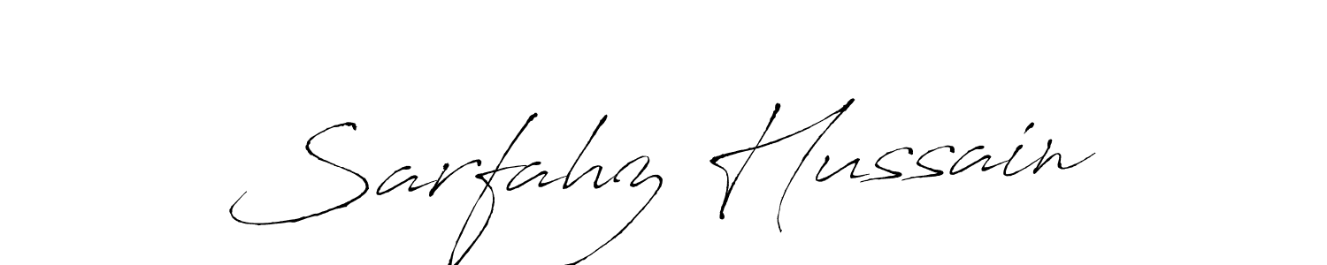 How to make Sarfahz Hussain signature? Antro_Vectra is a professional autograph style. Create handwritten signature for Sarfahz Hussain name. Sarfahz Hussain signature style 6 images and pictures png