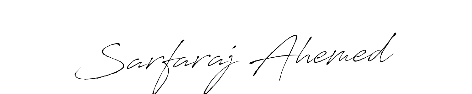 How to make Sarfaraj Ahemed signature? Antro_Vectra is a professional autograph style. Create handwritten signature for Sarfaraj Ahemed name. Sarfaraj Ahemed signature style 6 images and pictures png