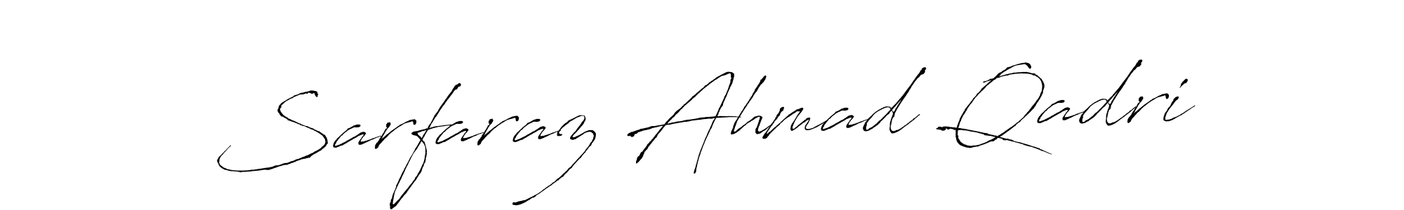 How to make Sarfaraz Ahmad Qadri name signature. Use Antro_Vectra style for creating short signs online. This is the latest handwritten sign. Sarfaraz Ahmad Qadri signature style 6 images and pictures png