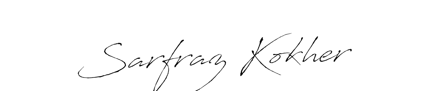 Also You can easily find your signature by using the search form. We will create Sarfraz Kokher name handwritten signature images for you free of cost using Antro_Vectra sign style. Sarfraz Kokher signature style 6 images and pictures png