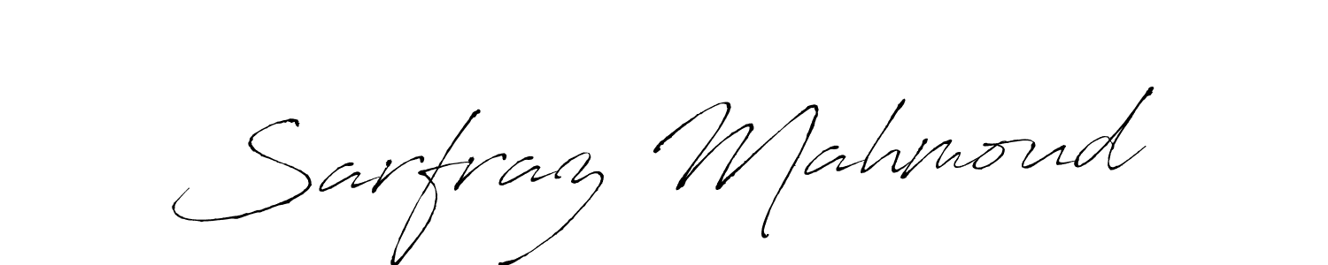 Create a beautiful signature design for name Sarfraz Mahmoud. With this signature (Antro_Vectra) fonts, you can make a handwritten signature for free. Sarfraz Mahmoud signature style 6 images and pictures png