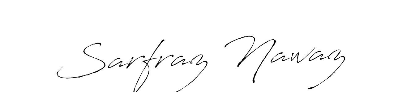 How to make Sarfraz Nawaz name signature. Use Antro_Vectra style for creating short signs online. This is the latest handwritten sign. Sarfraz Nawaz signature style 6 images and pictures png