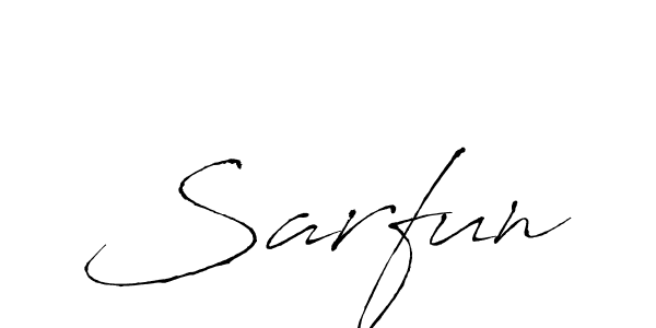 How to make Sarfun name signature. Use Antro_Vectra style for creating short signs online. This is the latest handwritten sign. Sarfun signature style 6 images and pictures png