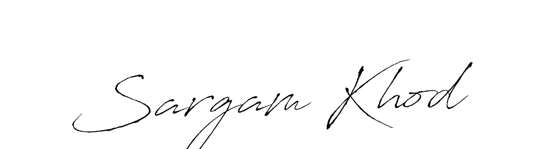Use a signature maker to create a handwritten signature online. With this signature software, you can design (Antro_Vectra) your own signature for name Sargam Khod. Sargam Khod signature style 6 images and pictures png