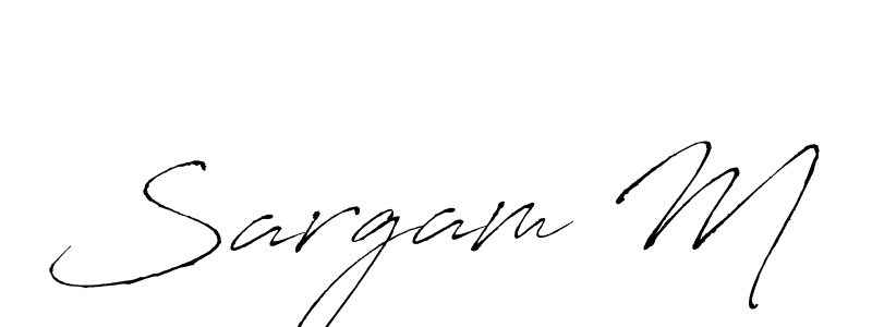 The best way (Antro_Vectra) to make a short signature is to pick only two or three words in your name. The name Sargam M include a total of six letters. For converting this name. Sargam M signature style 6 images and pictures png