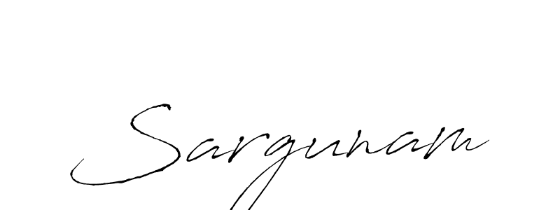 Create a beautiful signature design for name Sargunam. With this signature (Antro_Vectra) fonts, you can make a handwritten signature for free. Sargunam signature style 6 images and pictures png