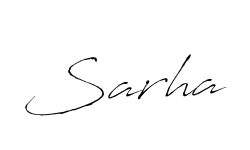 Sarha stylish signature style. Best Handwritten Sign (Antro_Vectra) for my name. Handwritten Signature Collection Ideas for my name Sarha. Sarha signature style 6 images and pictures png