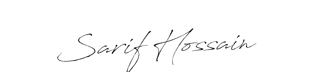 Create a beautiful signature design for name Sarif Hossain. With this signature (Antro_Vectra) fonts, you can make a handwritten signature for free. Sarif Hossain signature style 6 images and pictures png