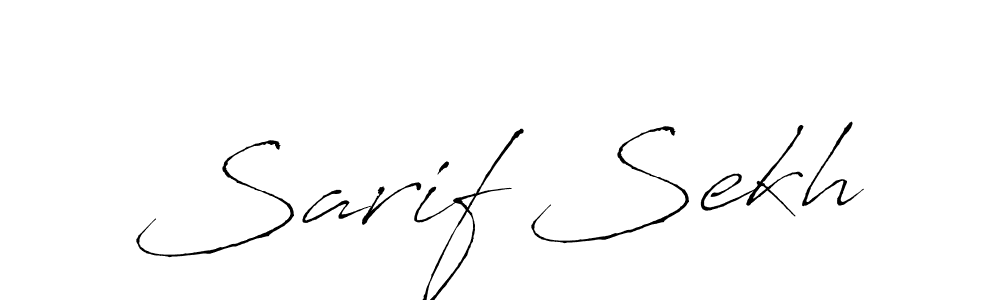 How to make Sarif Sekh name signature. Use Antro_Vectra style for creating short signs online. This is the latest handwritten sign. Sarif Sekh signature style 6 images and pictures png