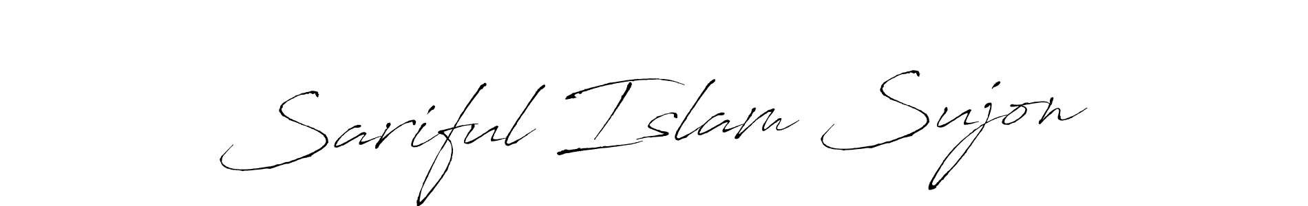 How to make Sariful Islam Sujon name signature. Use Antro_Vectra style for creating short signs online. This is the latest handwritten sign. Sariful Islam Sujon signature style 6 images and pictures png