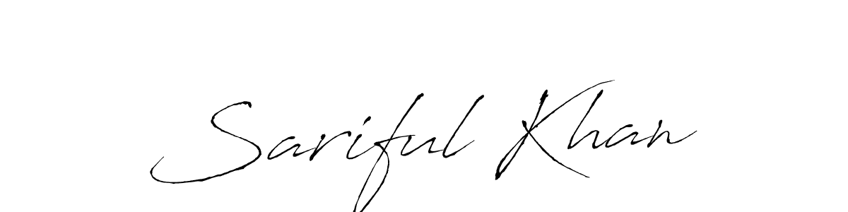 Make a beautiful signature design for name Sariful Khan. With this signature (Antro_Vectra) style, you can create a handwritten signature for free. Sariful Khan signature style 6 images and pictures png