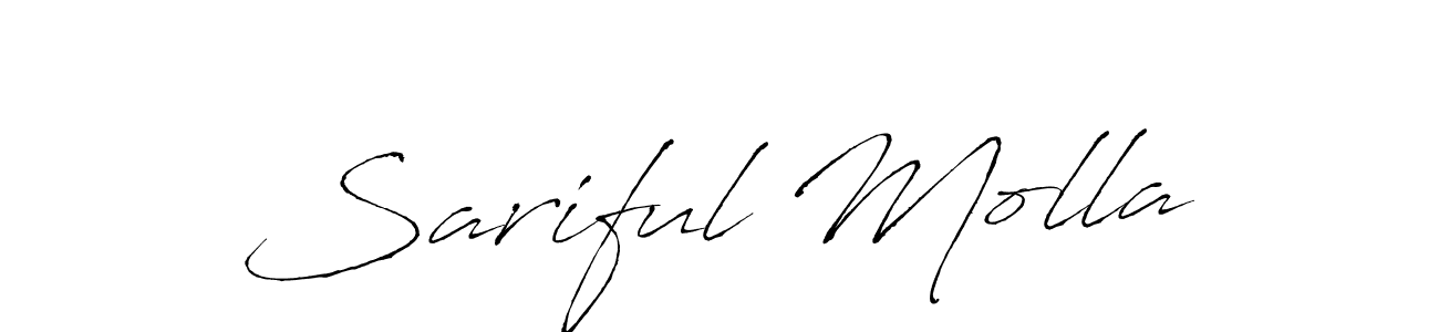 Create a beautiful signature design for name Sariful Molla. With this signature (Antro_Vectra) fonts, you can make a handwritten signature for free. Sariful Molla signature style 6 images and pictures png