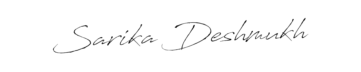 Design your own signature with our free online signature maker. With this signature software, you can create a handwritten (Antro_Vectra) signature for name Sarika Deshmukh. Sarika Deshmukh signature style 6 images and pictures png