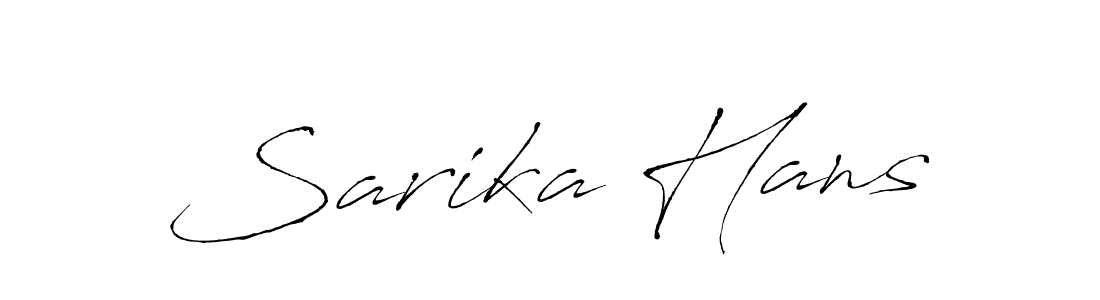 How to make Sarika Hans name signature. Use Antro_Vectra style for creating short signs online. This is the latest handwritten sign. Sarika Hans signature style 6 images and pictures png