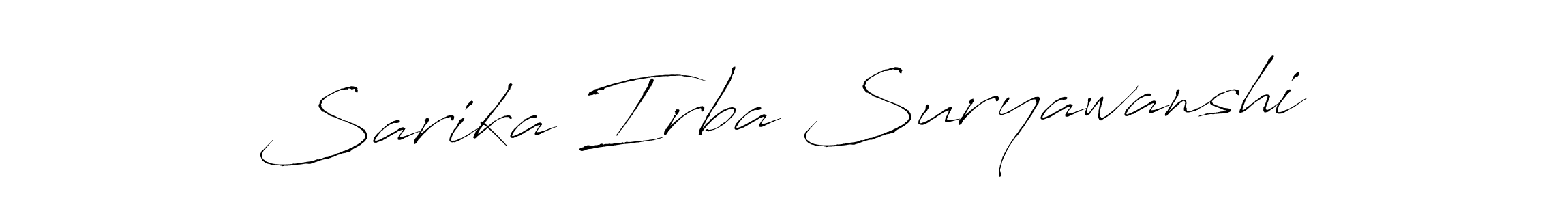 if you are searching for the best signature style for your name Sarika Irba Suryawanshi. so please give up your signature search. here we have designed multiple signature styles  using Antro_Vectra. Sarika Irba Suryawanshi signature style 6 images and pictures png