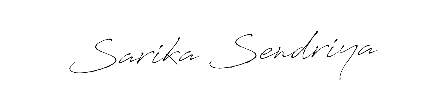 Also we have Sarika Sendriya name is the best signature style. Create professional handwritten signature collection using Antro_Vectra autograph style. Sarika Sendriya signature style 6 images and pictures png