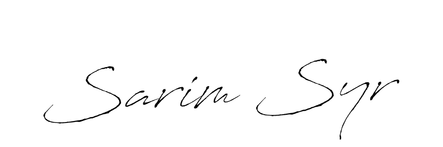 Use a signature maker to create a handwritten signature online. With this signature software, you can design (Antro_Vectra) your own signature for name Sarim Syr. Sarim Syr signature style 6 images and pictures png