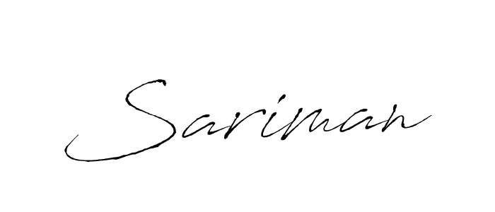 How to make Sariman name signature. Use Antro_Vectra style for creating short signs online. This is the latest handwritten sign. Sariman signature style 6 images and pictures png