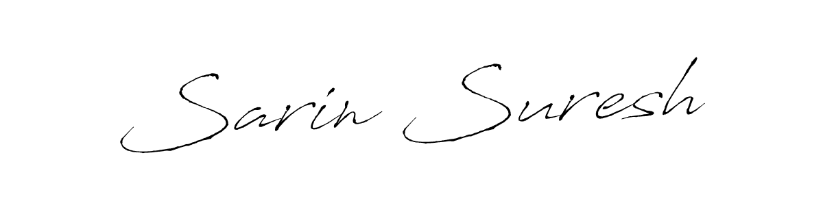 Use a signature maker to create a handwritten signature online. With this signature software, you can design (Antro_Vectra) your own signature for name Sarin Suresh. Sarin Suresh signature style 6 images and pictures png