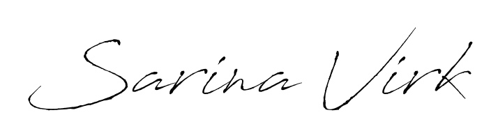 Practice writing Sarina Virk with the flow of Antro_Vectra lettering. A fantastic source of inspiration for developing your personal signature style. Sarina Virk signature style 6 images and pictures png