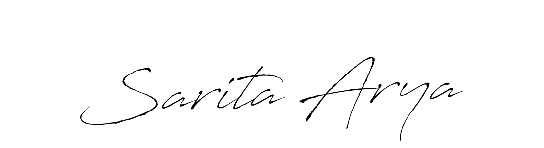 Create a beautiful signature design for name Sarita Arya. With this signature (Antro_Vectra) fonts, you can make a handwritten signature for free. Sarita Arya signature style 6 images and pictures png