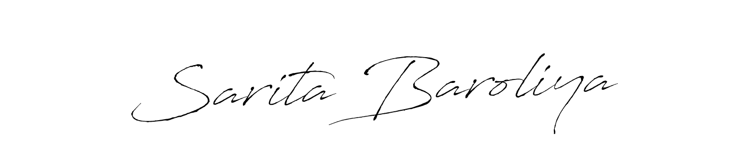 Also we have Sarita Baroliya name is the best signature style. Create professional handwritten signature collection using Antro_Vectra autograph style. Sarita Baroliya signature style 6 images and pictures png