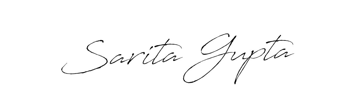 Design your own signature with our free online signature maker. With this signature software, you can create a handwritten (Antro_Vectra) signature for name Sarita Gupta. Sarita Gupta signature style 6 images and pictures png