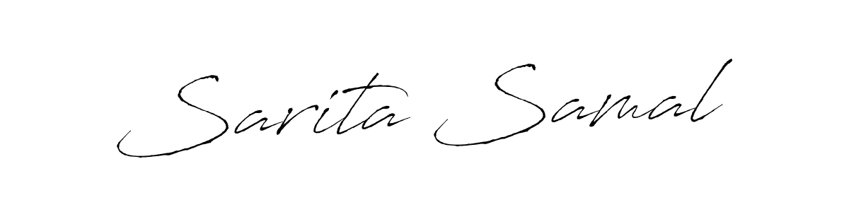 Make a beautiful signature design for name Sarita Samal. With this signature (Antro_Vectra) style, you can create a handwritten signature for free. Sarita Samal signature style 6 images and pictures png