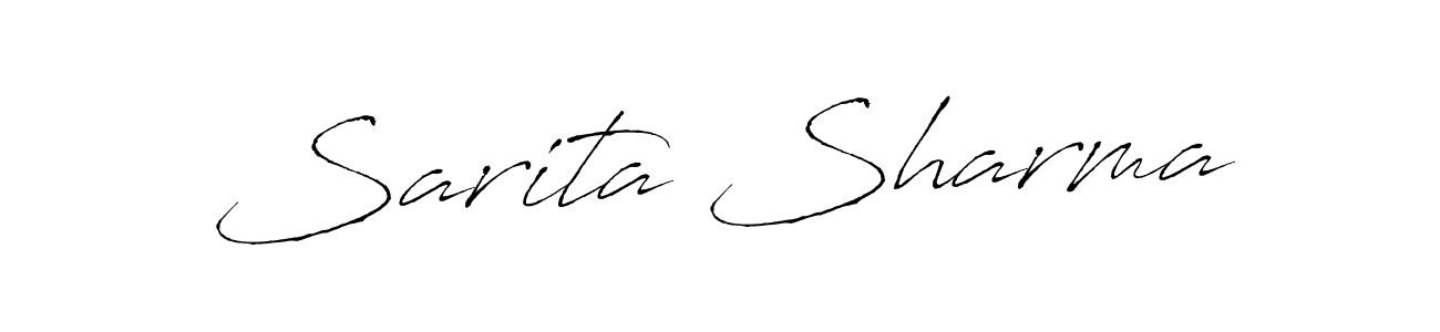 The best way (Antro_Vectra) to make a short signature is to pick only two or three words in your name. The name Sarita Sharma include a total of six letters. For converting this name. Sarita Sharma signature style 6 images and pictures png