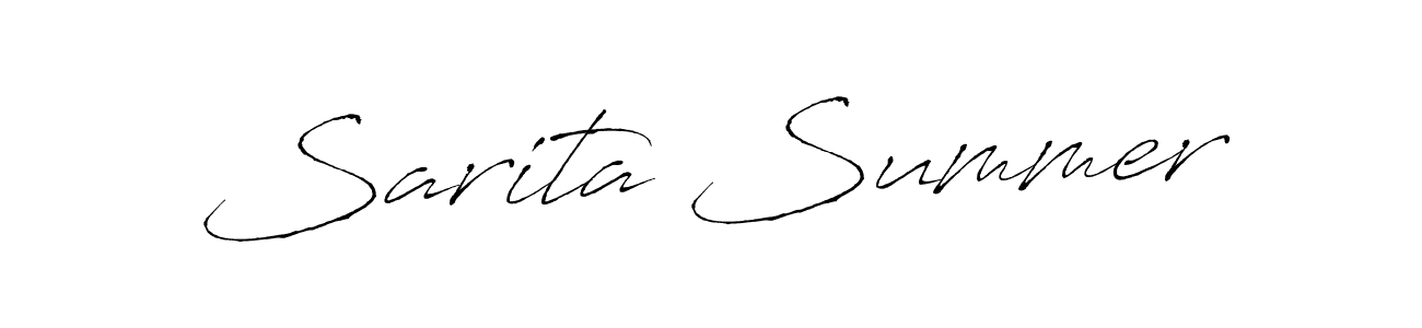 Antro_Vectra is a professional signature style that is perfect for those who want to add a touch of class to their signature. It is also a great choice for those who want to make their signature more unique. Get Sarita Summer name to fancy signature for free. Sarita Summer signature style 6 images and pictures png