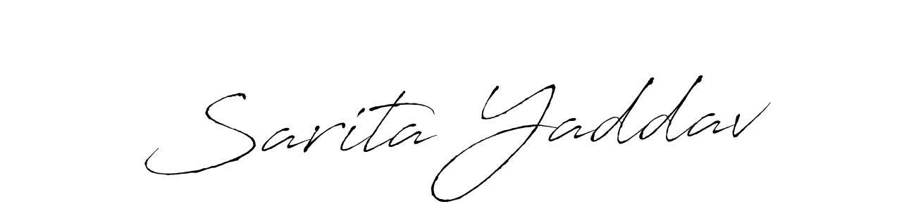 How to make Sarita Yaddav name signature. Use Antro_Vectra style for creating short signs online. This is the latest handwritten sign. Sarita Yaddav signature style 6 images and pictures png
