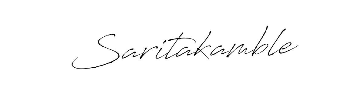 Design your own signature with our free online signature maker. With this signature software, you can create a handwritten (Antro_Vectra) signature for name Saritakamble. Saritakamble signature style 6 images and pictures png