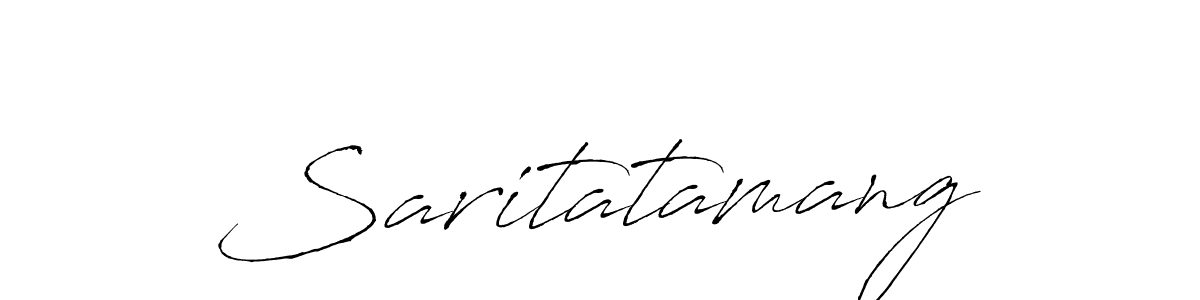 Make a beautiful signature design for name Saritatamang. With this signature (Antro_Vectra) style, you can create a handwritten signature for free. Saritatamang signature style 6 images and pictures png