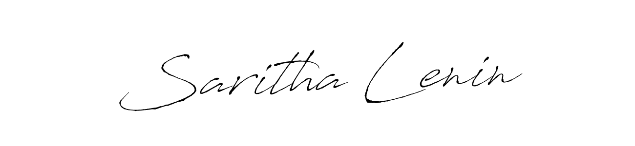 Antro_Vectra is a professional signature style that is perfect for those who want to add a touch of class to their signature. It is also a great choice for those who want to make their signature more unique. Get Saritha Lenin name to fancy signature for free. Saritha Lenin signature style 6 images and pictures png