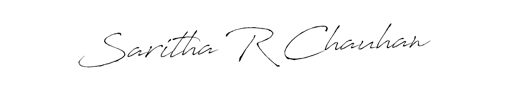 How to make Saritha R Chauhan signature? Antro_Vectra is a professional autograph style. Create handwritten signature for Saritha R Chauhan name. Saritha R Chauhan signature style 6 images and pictures png