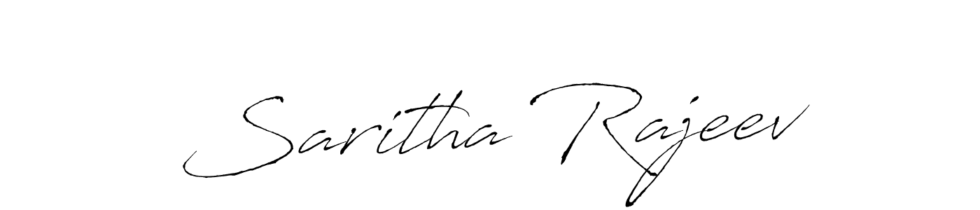 Also we have Saritha Rajeev name is the best signature style. Create professional handwritten signature collection using Antro_Vectra autograph style. Saritha Rajeev signature style 6 images and pictures png