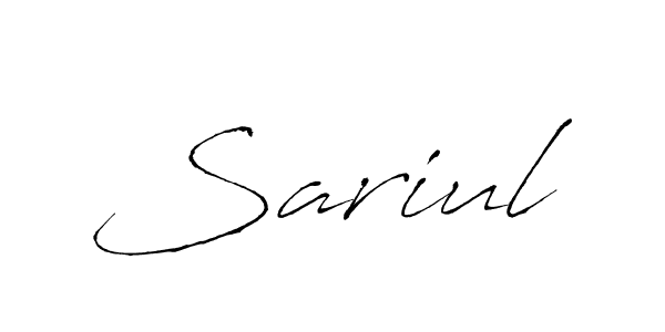 Antro_Vectra is a professional signature style that is perfect for those who want to add a touch of class to their signature. It is also a great choice for those who want to make their signature more unique. Get Sariul name to fancy signature for free. Sariul signature style 6 images and pictures png