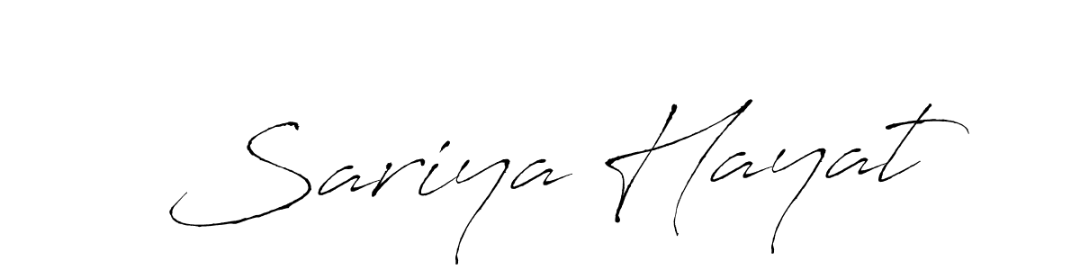 Make a beautiful signature design for name Sariya Hayat. Use this online signature maker to create a handwritten signature for free. Sariya Hayat signature style 6 images and pictures png
