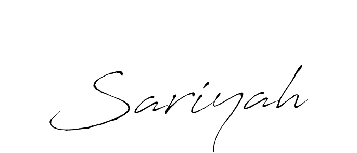 How to make Sariyah signature? Antro_Vectra is a professional autograph style. Create handwritten signature for Sariyah name. Sariyah signature style 6 images and pictures png