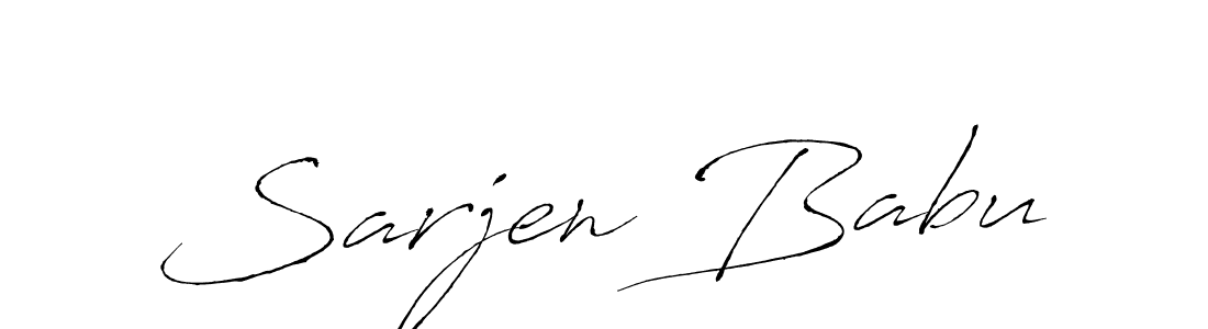 Create a beautiful signature design for name Sarjen Babu. With this signature (Antro_Vectra) fonts, you can make a handwritten signature for free. Sarjen Babu signature style 6 images and pictures png