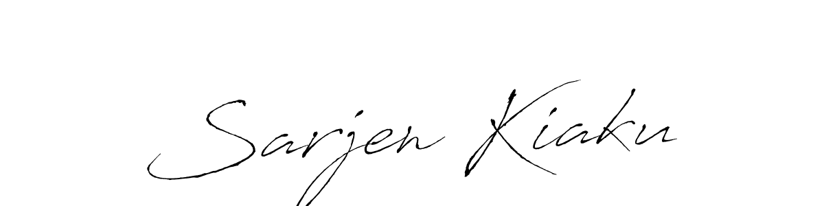 Also we have Sarjen Kiaku name is the best signature style. Create professional handwritten signature collection using Antro_Vectra autograph style. Sarjen Kiaku signature style 6 images and pictures png