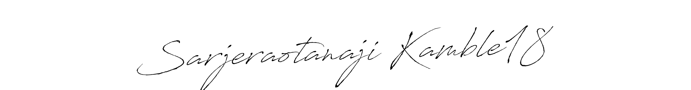 Use a signature maker to create a handwritten signature online. With this signature software, you can design (Antro_Vectra) your own signature for name Sarjeraotanaji Kamble18. Sarjeraotanaji Kamble18 signature style 6 images and pictures png